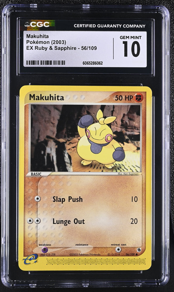 Pokemon Makuhita EX Ruby & Sapphire 56/109 CGC Gem Mint 10