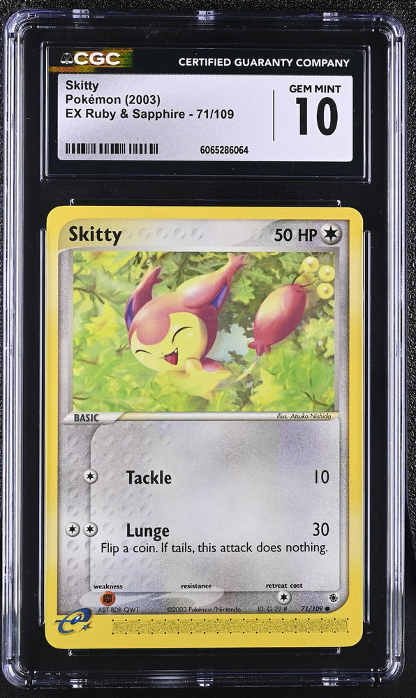 Pokemon Skitty EX Ruby & Sapphire 71/109 CGC Gem Mint 10
