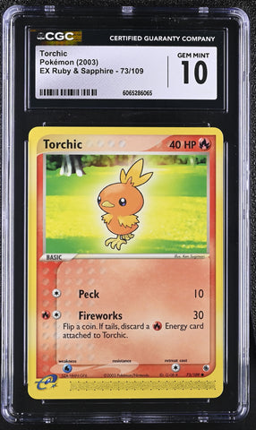 Pokemon Torchic EX Ruby & Sapphire 73/109 CGC Gem Mint 10