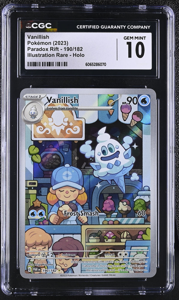 Pokemon Vanillish Illustration Rare Holo Paradox Rift 190/182 CGC Gem Mint 10