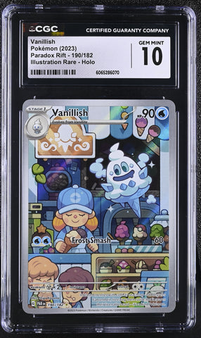 Pokemon Vanillish Illustration Rare Holo Paradox Rift 190/182 CGC Gem Mint 10