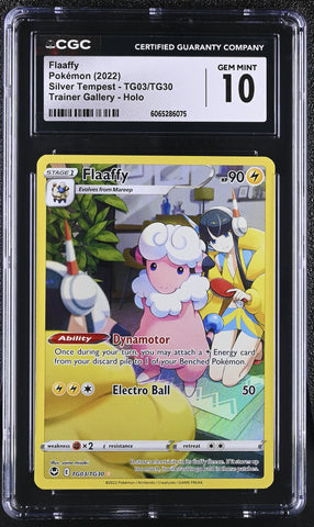 Pokemon Flaaffy Trainer Gallery Holo Silver Tempest Tg03/tg30 CGC Gem Mint 10