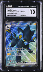 Pokemon Luxray EX Ultra Rare Holo Twilight Masquerade 195/167 CGC Gem Mint 10