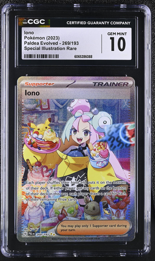 Pokemon Iono Special Illustration Rare Paldea Evolved 269/193 CGC Gem Mint 10