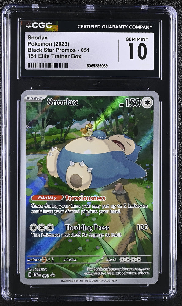 Pokemon Snorlax Full Art Promo 2023 S&V Black Star Promo SVP051 CGC Gem Mint 10
