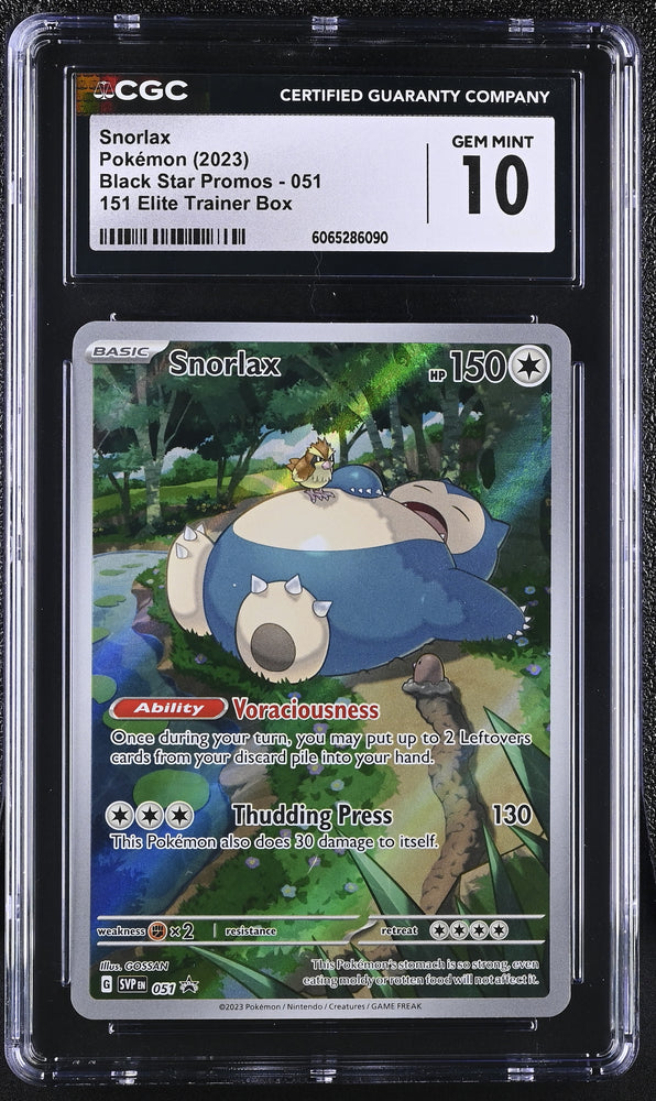 Pokemon Snorlax Full Art Promo 2023 S&V Black Star Promo SVP051 CGC Gem Mint 10