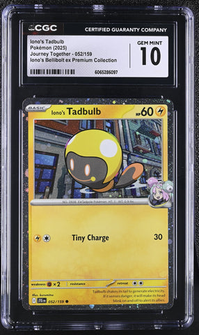 Pokemon Iono's Tadbulb Journey Together 052/159 CGC Gem Mint 10