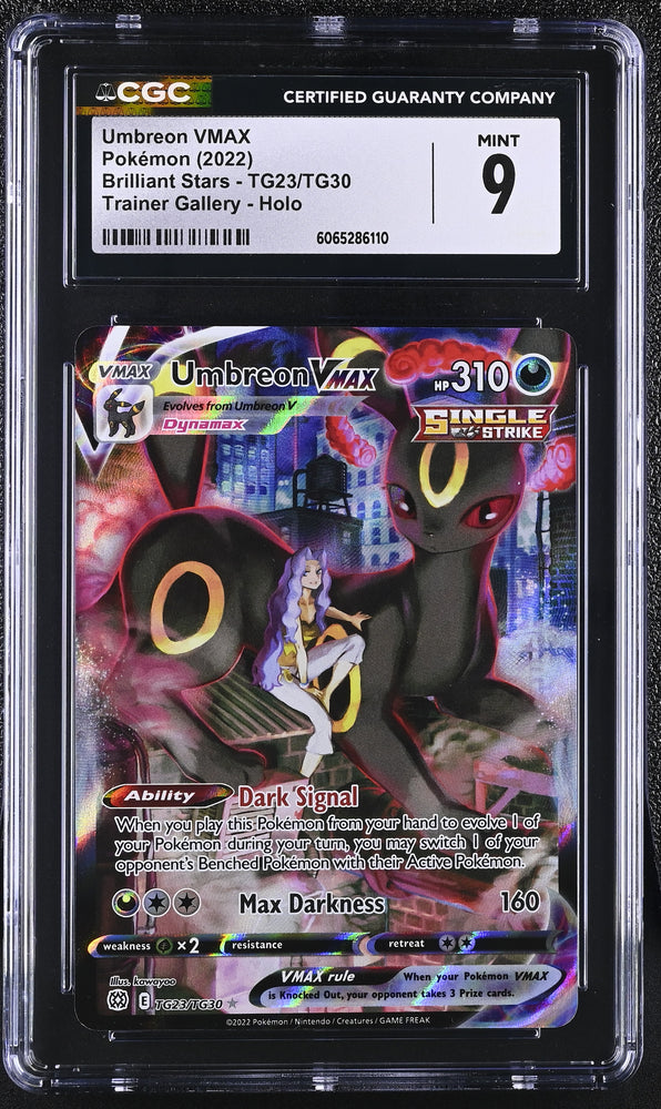 Pokemon Umbreon VMAX Trainer Gallery Holo 2022 Brilliant Stars TG23 CGC Mint 9