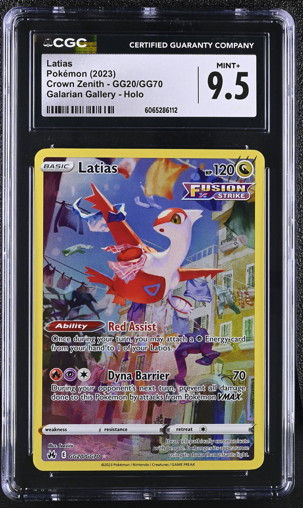 Pokemon Latias Galarian Gallery Holo 2023 Crown Zenith GG20 CGC Mint+ 9.5