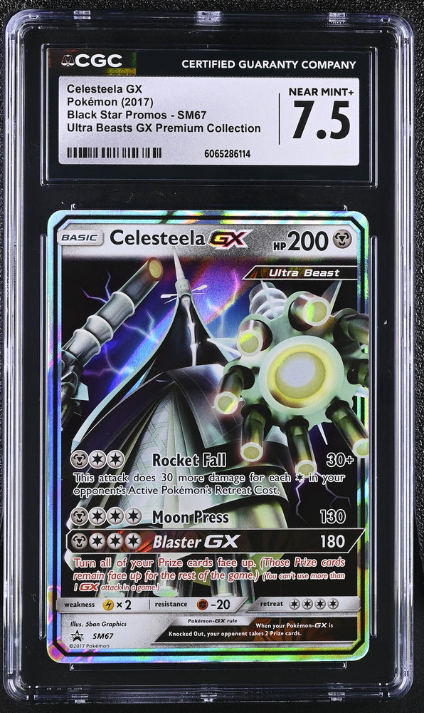 Pokemon Celesteela GX Ultra Beasts Premium Collection SM67 CGC Near Mint+ 7.5