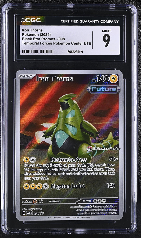 Pokemon Iron Thorns Pokemon Center Exclusive 2024 S&V Promo SVP098 CGC Mint 9