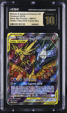 Pokemon Moltres & Zapdos & Articuno GX Black Star Promo SM210 CGC Pristine 10