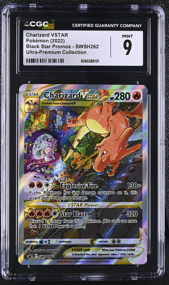 Pokemon Charizard VSTAR Promo 2022 SW&SH Black Star Promo SWSH262 CGC Mint 9