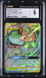 Pokemon Venusaur & Snivy GX Tag Team 2019 S&M Cosmic Eclipse 1/236 CGC Mint 9