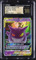 Pokemon Gengar & Mimikyu GX Tag Team??POP 17?? Team Up 53/181 CGC Pristine 10