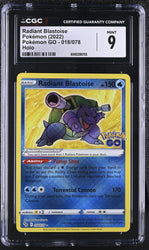 Pokemon Radiant Blastoise Holo 2022 Pokemon GO 018/078 CGC Mint 9