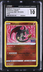 Pokemon Radiant Charizard Holo 2022 Pokemon GO 011/078 CGC Gem Mint 10