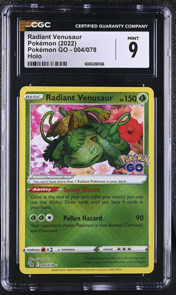Pokemon Radiant Venusaur Holo 2022 Pokemon GO 004/078 CGC Mint 9