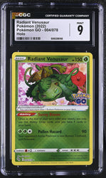 Pokemon Radiant Venusaur Holo 2022 Pokemon GO 004/078 CGC Mint 9