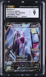 Pokemon Mewtwo V Ultra Rare Holo 2022 Pokemon GO 072/078 CGC Mint 9