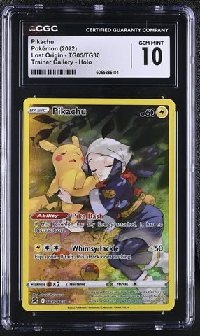 Pokemon Pikachu Trainer Gallery 2022 Lost Origin TG05/TG30 CGC Gem Mint 10