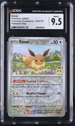 Pokemon Eevee 2025 Pokemon Day Exclusive Stamped Promo 074/131 CGC Mint+ 9.5