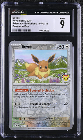 Pokemon Eevee 2025 Pokemon Day Exclusive Stamped Promo 074/131 CGC Mint 9