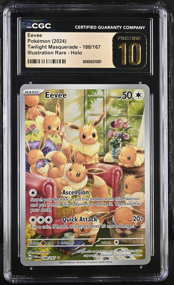 Pokemon Eevee??POP 109??Twilight Masquerade 188/167 CGC Pristine 10