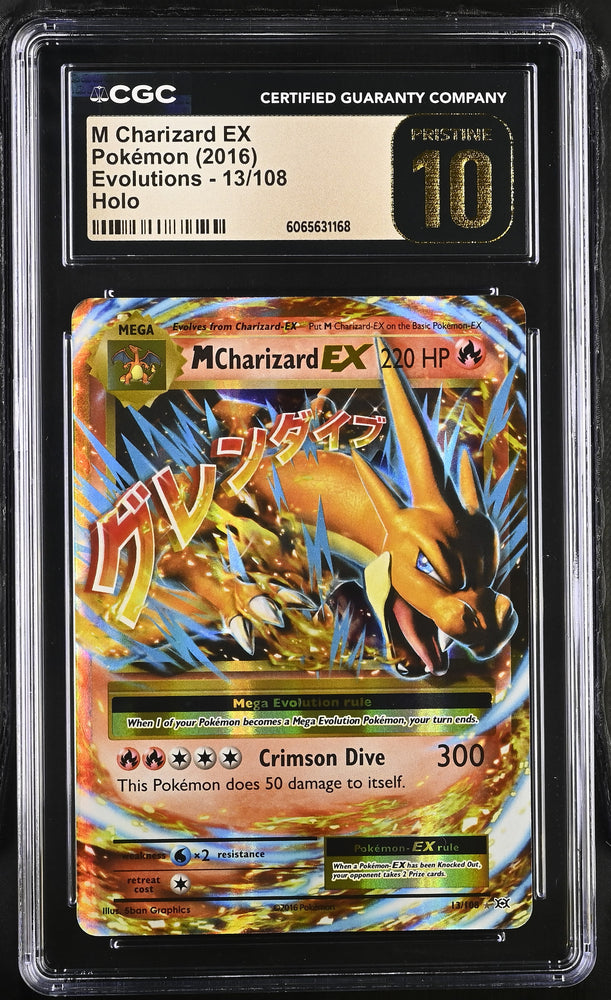 Pokemon M Charizard EX 🔥POP 44🔥 Holo Evolutions 13/108 CGC Pristine 10