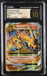 Pokemon M Charizard EX 🔥POP 44🔥 Holo Evolutions 13/108 CGC Pristine 10