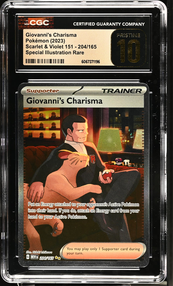 Pokemon Giovanni's Charisma 🔥POP 59🔥 Mew 151 204/165 CGC Pristine 10