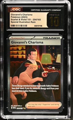 Pokemon Giovanni's Charisma 🔥POP 59🔥 Mew 151 204/165 CGC Pristine 10