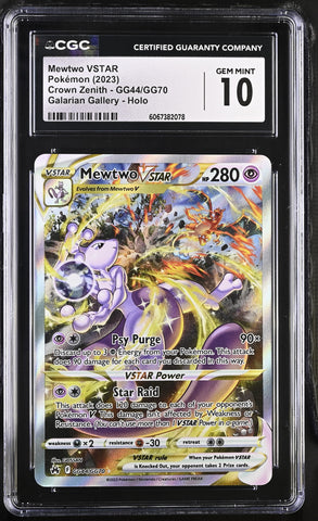Pokemon Mewtwo VStar Galarian Gallery Holo GG44/GG70 CGC Gem Mint 10