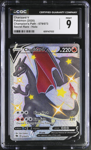 Pokemon Charizard V Secret Rare Holo Champion's Path 079/073 CGC Mint 9