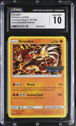 Pokemon Groudon Gamestop/EB Games Exclusive Stamped 81/168 CGC 10 🔥POP 5🔥