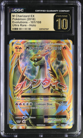 Pokemon M Charizard EX Ultra Rare 🔥POP 37🔥 Evolutions 101/108 CGC Pristine 10