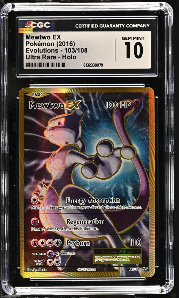 Pokemon Mewtwo EX Ultra Rare XY Evolutions 103/108 CGC 10 🔥POP 197🔥