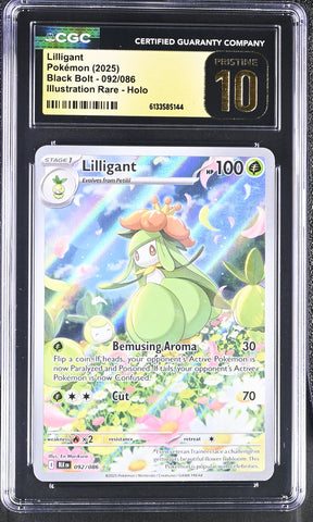 Pokemon Lilligant Illustration Rare Black Bolt 092/086 CGC Pristine 10 🔥POP 1🔥
