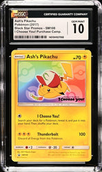 CGC 10 - 2017 I Choose You Movie PROMO Ash's Pikachu SM108 Pokemon Card