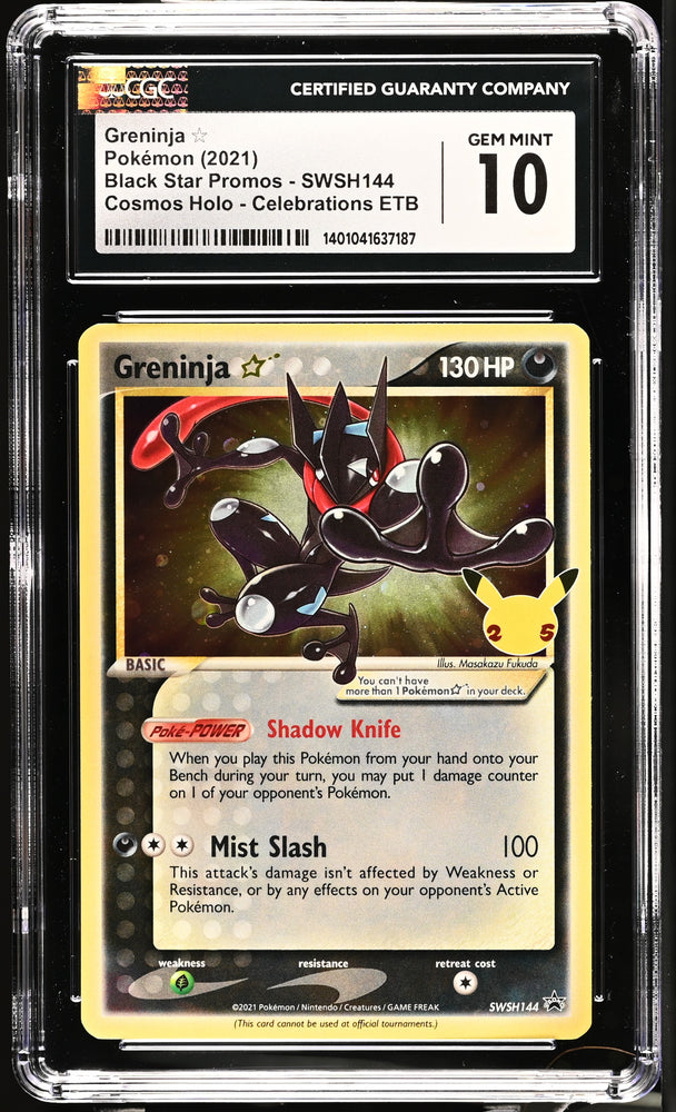 Pokemon Greninja Gold Star Black Star Promo SWSH144 CGC 10