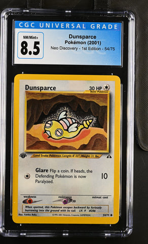 Pokemon Dunsparce Neo Discovery - 1st Ed. 54/75 CGC Nm/mint+ 8.5