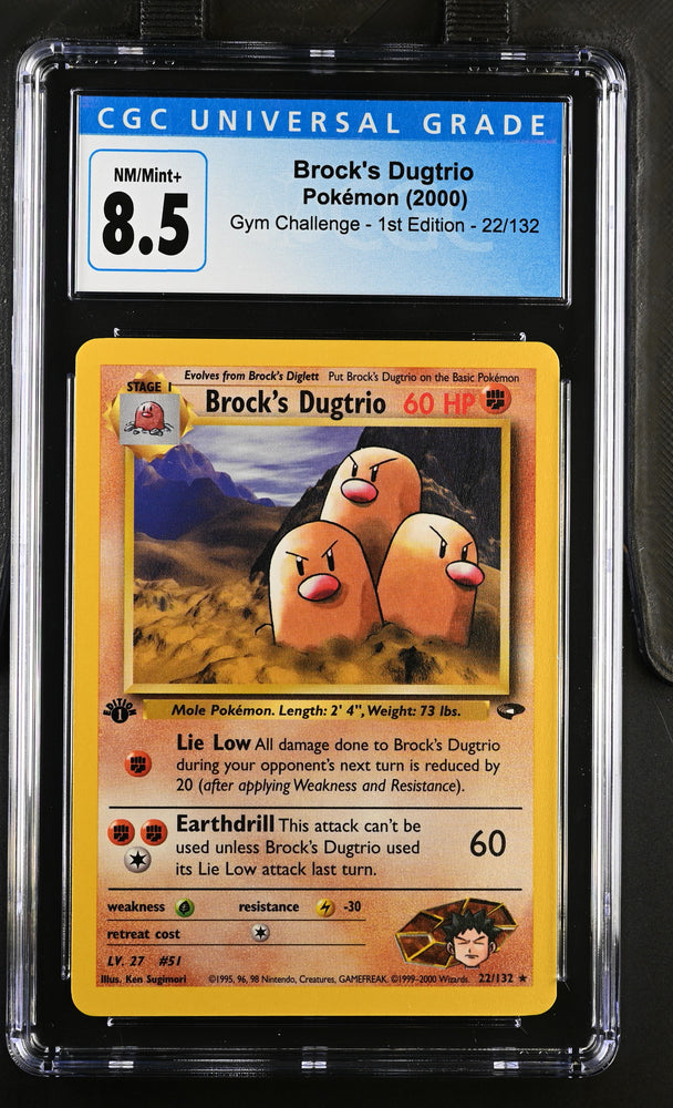 Pokemon Brock's Dugtrio Gym Challenge - 1st Ed. 22/132 CGC Nm/mint+ 8.5