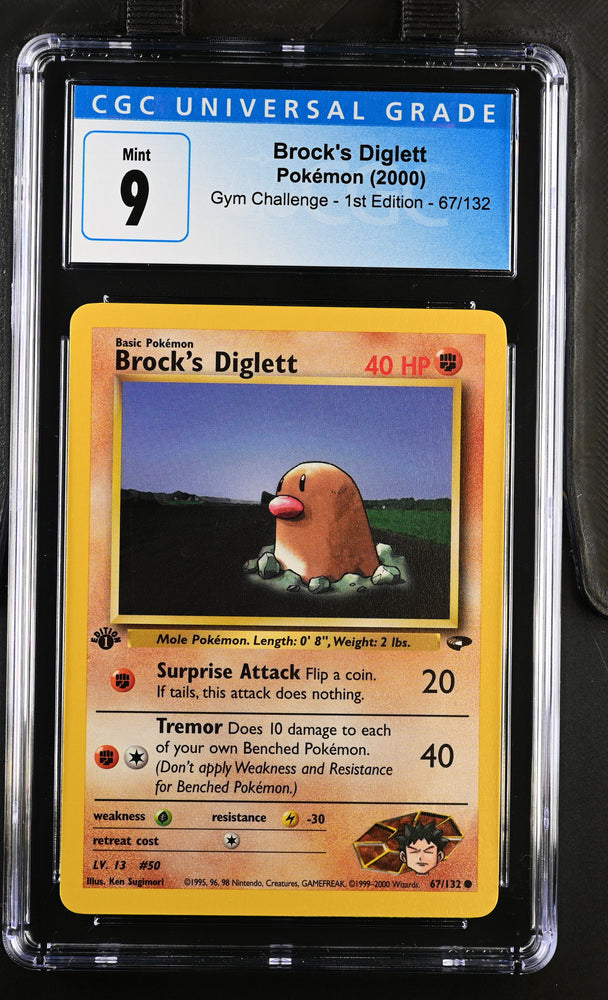 Pokemon Brock's Diglett Gym Challenge - 1st Ed. 67/132 CGC Mint 9