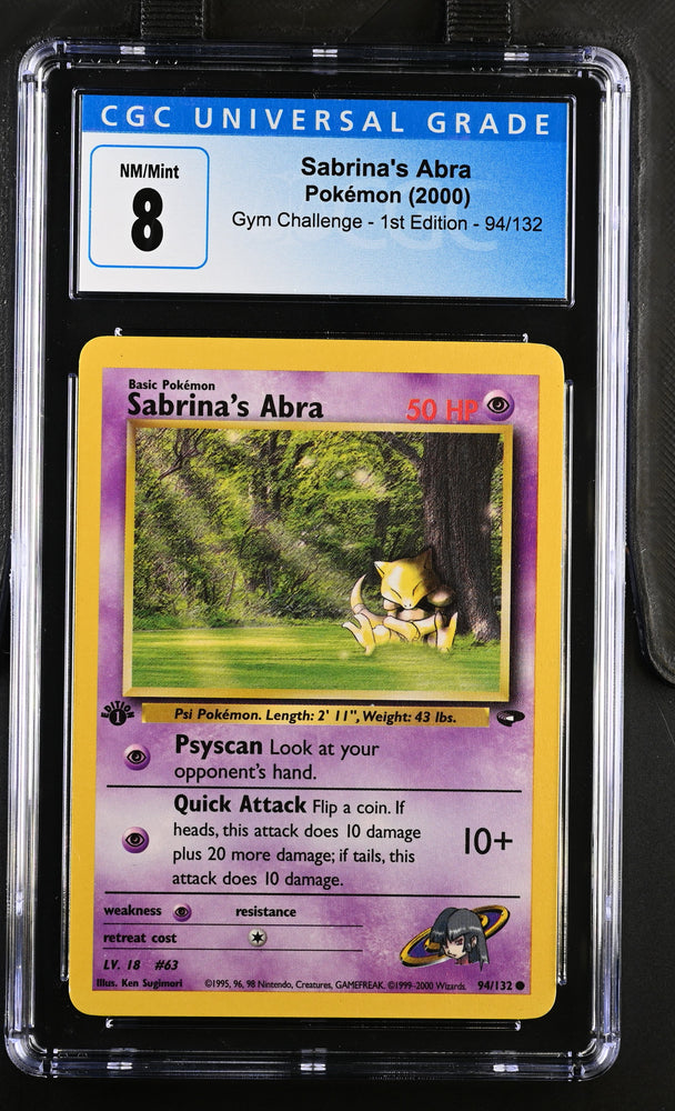 Pokemon Sabrina's Abra Gym Challenge - 1st Ed. 94/132 CGC Nm/mint 8