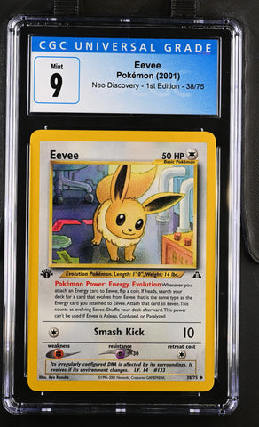 Pokemon Eevee Neo Discovery - 1st Ed. 38/75 CGC Mint 9