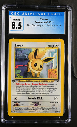 Pokemon Eevee Neo Discovery - 1st Ed. 38/75 CGC Nm/mint+ 8.5