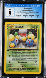 Pokemon 1st Edition Neo Revelation Jumpluff Holo 9/64 - CGC 9 MINT w/ Sub-Grades