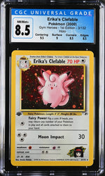 CGC 8.5 - 2000 Gym Heros Erika's Clefable 3/132 1ST EDITION HOLO