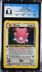 Pokemon 1st Edition Neo Revelation Blissey Holo Swirl 2/64 - CGC 8.5 NM-MT+ w/ Sub-Grades