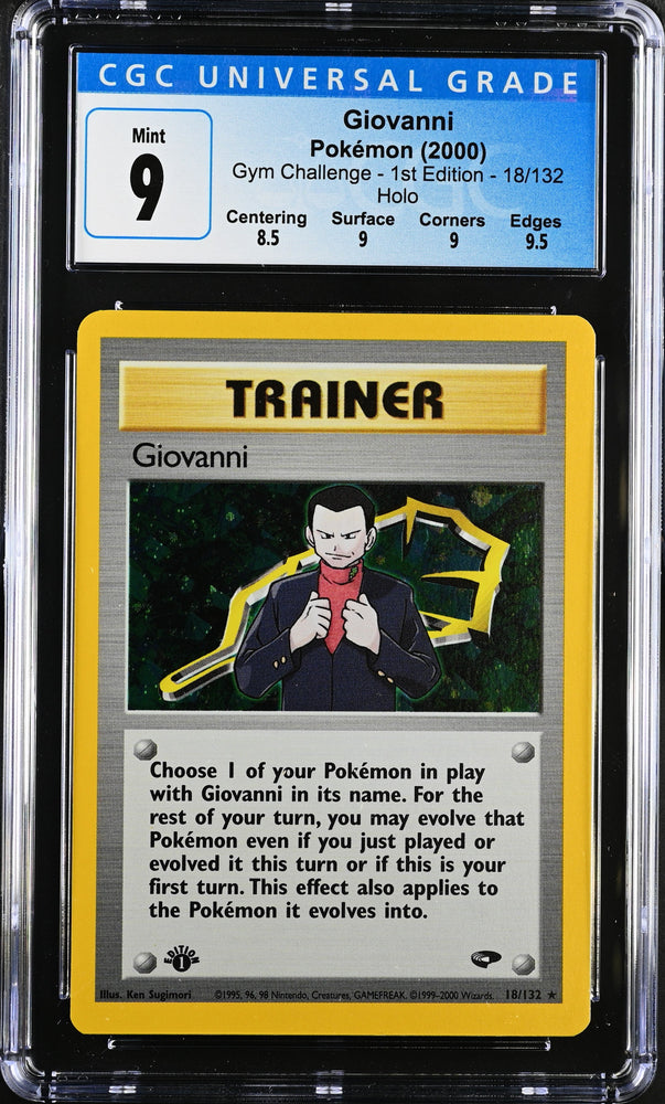 Pokemon Giovanni 1st Edition Gym Challenge 18/132 CGC 9 🔥POP 84🔥